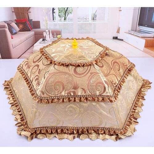 Large Household Round Food Vegatable Dish Fruit Cover Bowl Plate Cover Dust Mosqito Cover Lace Breathable Material
