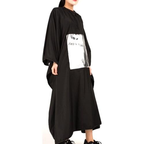 Black Adult Salon Wrap Waterproof Hairdressing Cape Square Transparent Hairdresser Wrap Can Play Phone Salon Hairdressing Cape