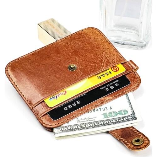 Women Men Business Card Holder with Fashion Leather Credit Card Holders Bank ID Holders