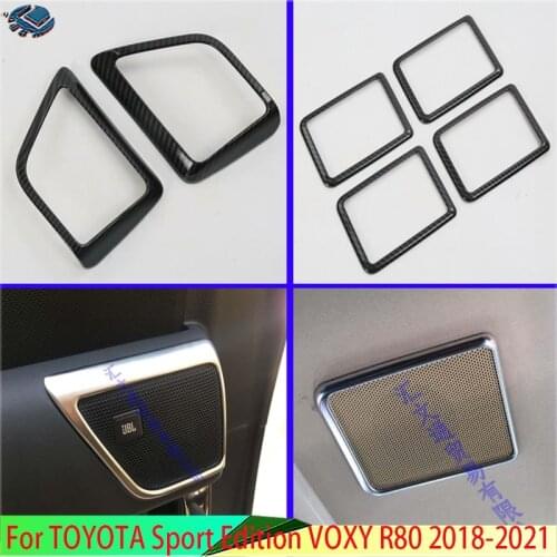 For Alphard Vellfire 2016-2019 Interior Car Door Audio Speaker Ring Cover Car Sticker Loudspeaker Circle Stereo Ring Trim