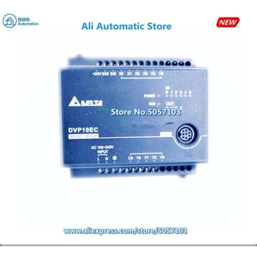 DVP10EC00R3 10-Point Host 6DI 4DO Relay 250VAC 24VDC 2A 4-Channel 20K Input RS-232 New