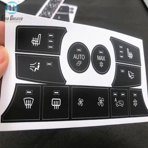 Customized Waterproof Switch Control Panel Overlay Sticker Car Dashboard Sticker Panel Sticker