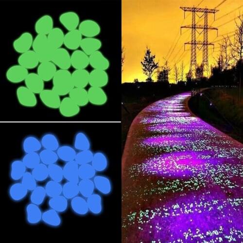 25/50pcs Stone Glow Luminous Stones In The Garden Dark Rocks Pebbles for Outdoor Swimming Pool Aquariums Fish Tank Bars Ornament