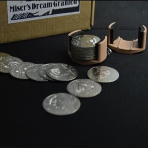 Misers Dream Granted (DVD+Gimmick) Magic Tricks Close Up Appearing Coin Magia Gimmick Props Accessories Mentalism Magicians