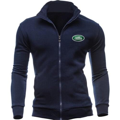 Land Rover 2021 Latest Casual Sports Hooded Mens Sweatshirt Hoodie Mens Long-Sleeved Jacket Zipper Track Field Sportswear