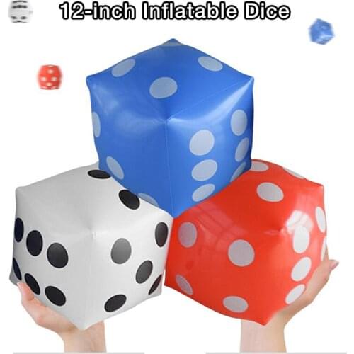 PVC Inflatable Multi Color Blow-Up Big Dice Toy Stage Prop Group Game Tool Casino Poker Party Decorations Pool Beach Toy 2021