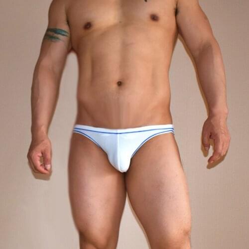 SD461 Low Waist Sexy Solid White Men Swimwear Sunga Beach Board Surfing Swimming Trunks Briefs Tight Pool Swim Bikini Samll Size