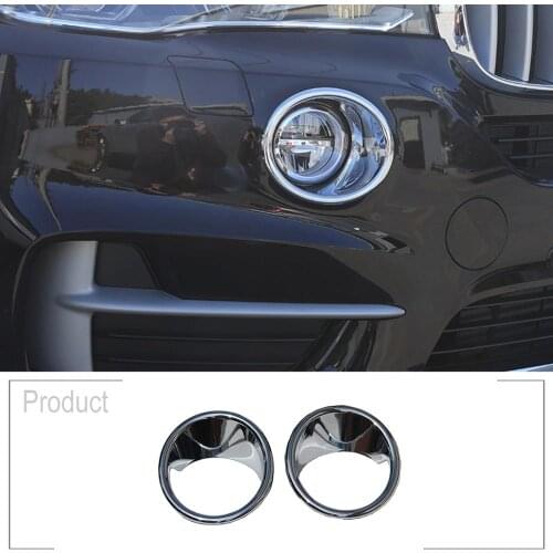 ST Car Front Fog Lamp Decoration Cover Trim,ABS Carbon Fiber Texture,For BMW X5 F15 2014-2018,Auto Exterior Refit Accessories