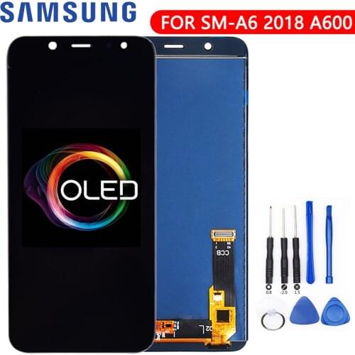 SUPER AMOLED LCD For Samsung Galaxy A6 2018 Display A600F Touch Screen Digitizer Panel Assembly A6 Plus A6050 LCD A6050F Display