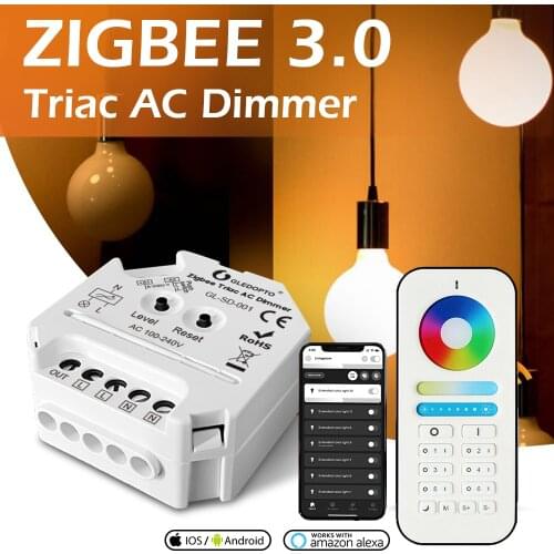 Smart ZigBee 3.0 400W Triac Light Controller Dimmer Smart Home Modified Switch Work With Hu*e Echo Plus Smartthings Control App