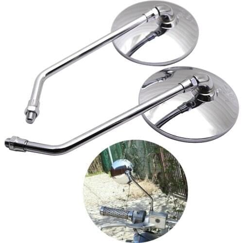 Universal 8 10mm Motorcycle Rearview Mirrors Round Retro Cafe Racer Side Mirror For Honda shadow 750 vt600 vtx 1300 cb 1300