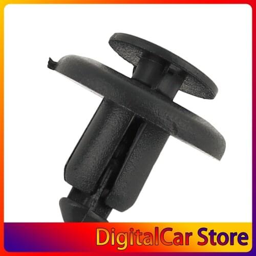 50 Pcs 8mm Universal Automobile Bumpers Hole Plastic Push Screw Rivet Panel Fixings Clips Black 13905 For Mazda For Renault