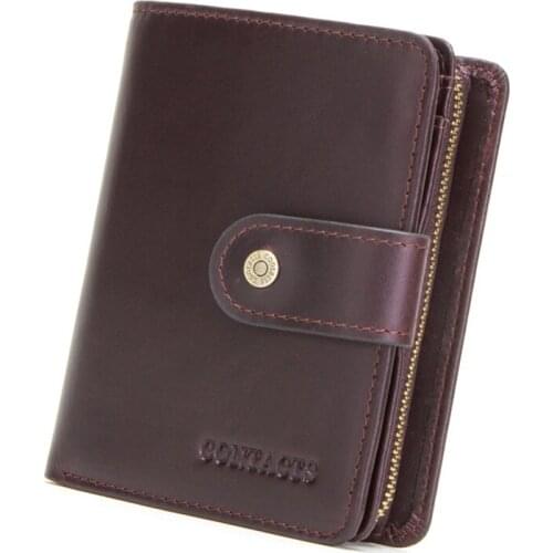 Vintage Men Wallet Genuine Leather Short Wallets Male 2019 New Multifunctional Cowhide Male Purse Coin Pocket Photo Card Holder