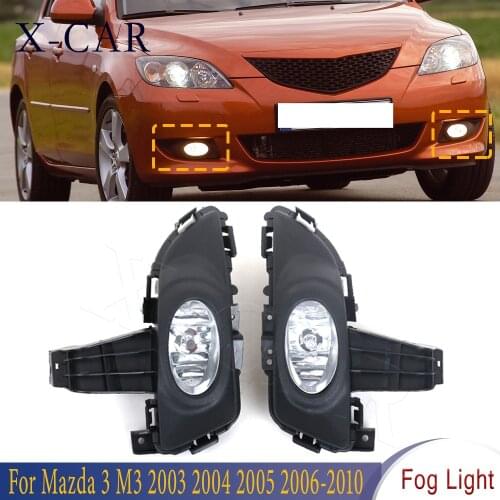 X-CAR Car Front Bumper Fog Light Fog Lamp Anti-Fog Light For Mazda 3 M3 2003 2004 2005 2006 2007 2008 2009 2010 BS1C-51-680