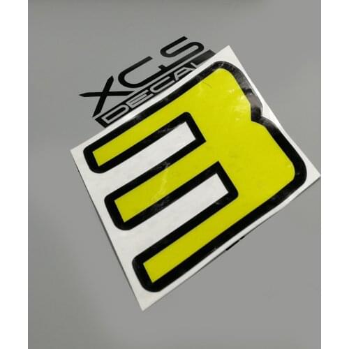 XGS DECAL sticker Race Number Printed Reflective Vinyl Die Cut For Car Motorcycle ATV Helmet sticker Outdoor Decal