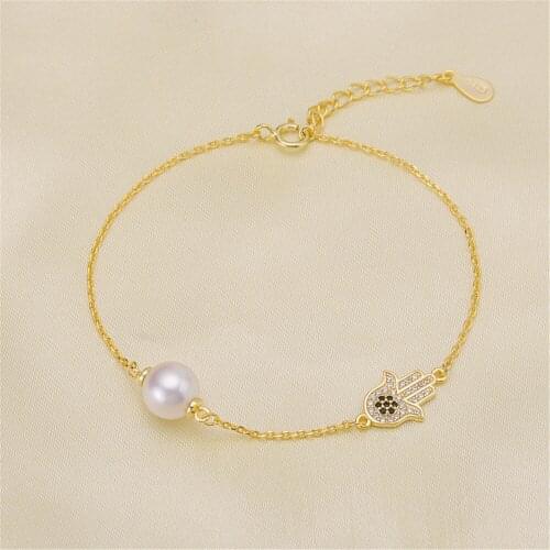 DIY pearl accessories 925 silver pearl jade bracelet empty hold fashion bracelet holder