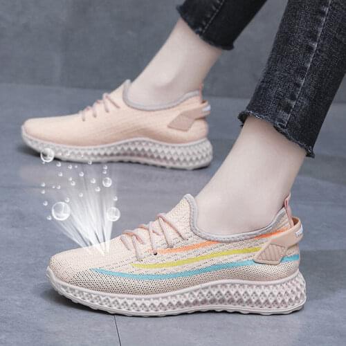 Womens Shoes New 2021 Spring Walking Shoes for Women Summer Mesh Sports Running Shoe Breathable Lightweight Ladies Fabric Shoes