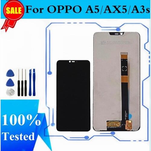 For OPPO A3S CPH1803 LCD Screen Touch Digitizer For OPPO A5 AX5 Display Screen Replacement Repair Part