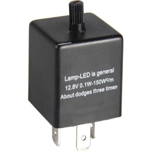 12V 3-Pin LED Adjustable Car Flasher Flash Relay For Turn Signal Light CF13 Dnh5