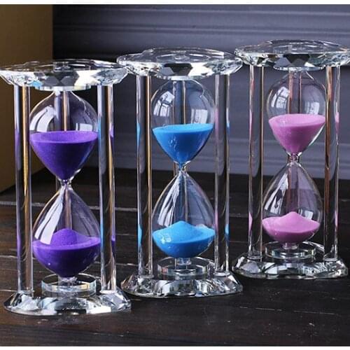 15/30 Minute Heart Crystal Glass Hourglass Sand Timer Clock Crafts Home Decor Birthday Love Valentines Day Gift Reloj De Arena