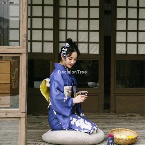 2021 japanese kimono traditional dress cosplay female yukata women haori japan geisha costume kimonos woman bathrobe