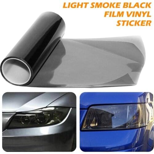 30x150cm Light Smoke Black Car Headlight Tail Light Tint Film Vinyl Sticker Auto Styling Decoration Car Auto Light Lamp Film
