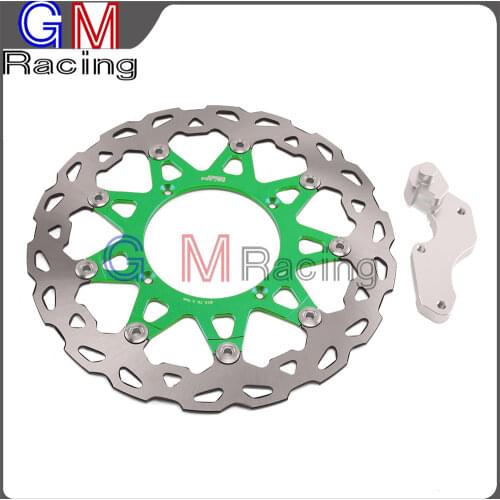 320MM Floating Front Brake Disc Rotor Bracket For KAWASAKI KX125 KX250 KXF250 KX250F KXF450 KX450F KLX450R KXF 250 450 Dirt Bike