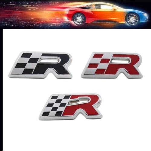 3D Premium Metal Racing Flag R Limited edition car Hood Fender trunk Rear Emblem Badge Sticker for Leon Cupra ALTEA IBIZA TOLEDO