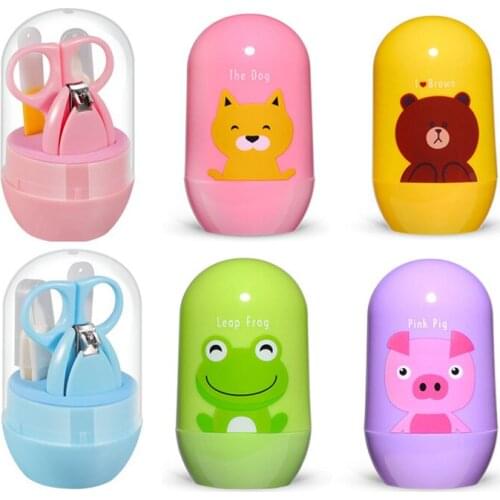 4pcs Baby Nail Care Set Infant Finger Trimmer Scissors Nail Clippers Bebe Health Care Kits Portable Nail Clippers Set Baby Care