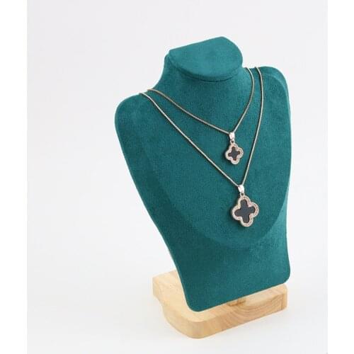 Model Bust Show Exhibitor 4 Options Velvet Jewelry Display Necklace Pendants Mannequin Jewellery Stand Organizer