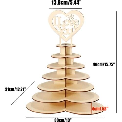 I Love You Wooden Chocolate Candy Heart Wedding Centrepiece Display Stand Holder Dropshipping