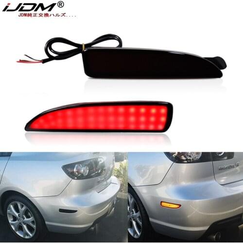 IJDM For 04-08 Mazda 3 Sedan/Hatch Rear Side Marker Light and For Mazda 5 6 LED Bumper Reflector Lights Tail,Brake,Turn Signal