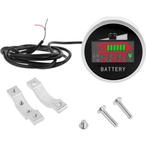 Car Motorcycle DC 6-120V Lead-acid Lithium Battery Capacity Voltage Indicator