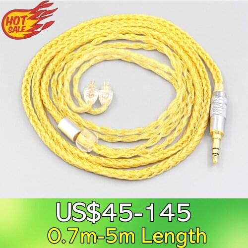 LN007364 16 Core OCC Gold Plated Braided Earphone Cable For HiFiMan RE2000 Topology Diaphragm Dynamic Driver
