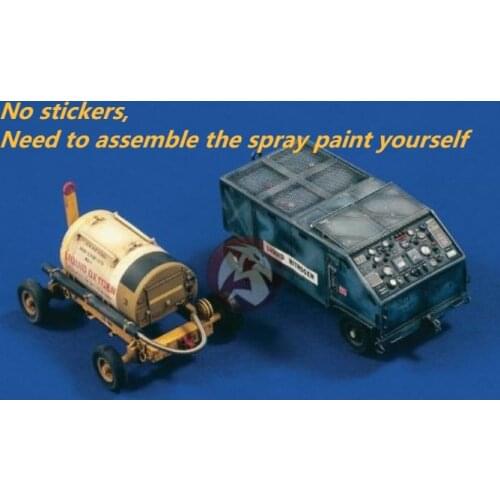 1:48 scale die-cast resin war scene model resin aircraft field service vehicle assembly model including stickers