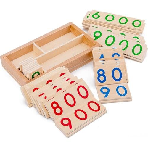 Mathematics Number Card 1-9000 Developmental Motor Skill Montessori Learning