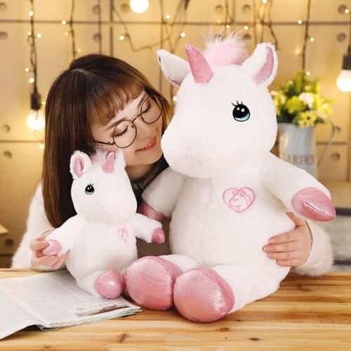 Cute unicorn plush toys plush licorne stuffed animals girls toys halloween christmas decorations for home christmas gift