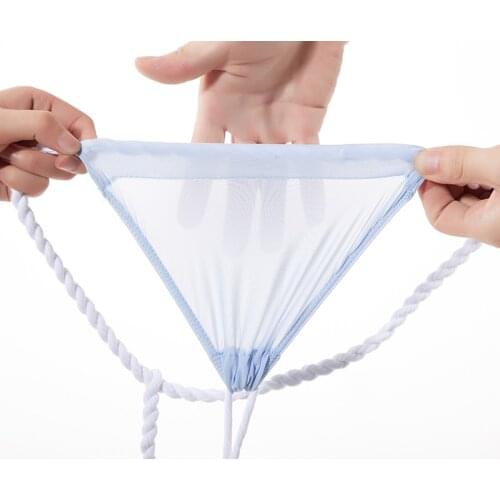 Sexy Men Thong G-string Ultra-thin Ice silk Low Waist Men Rope Belt Mens Underwear Thongs Sumo Tanga Hombre Bikini Panties