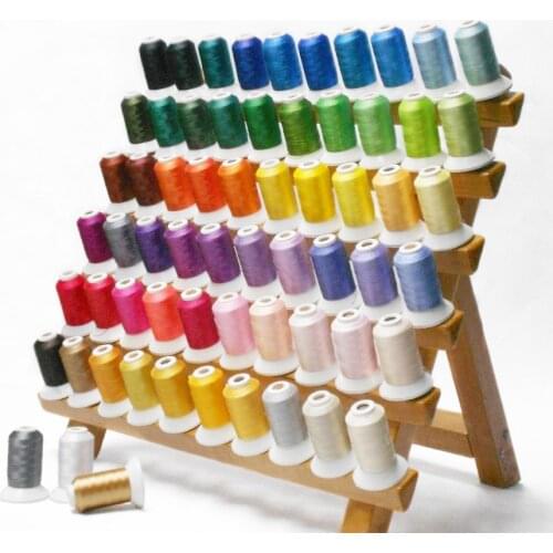 Good Quality Simthread Polyester Filament Yarn Embroidery Machine Thread 63 Brother Colors 550 Yards Each
