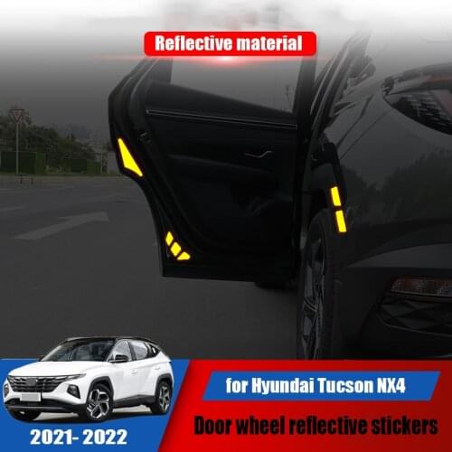New car door wheel hub reflective material protection decorative film is suitable for Hyundai Tucson NX4 2021 2022