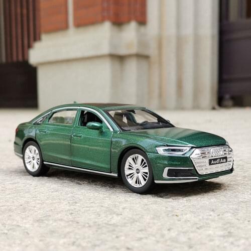 New 1:32 Audi A8 Simulation Car Model Diecast Toy Car Sound and Light Hobbies For Collection Children‘s Birthday Gifts