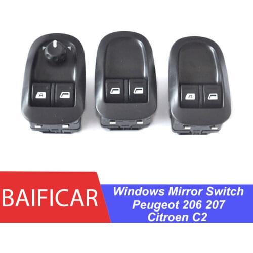 Baificar Genuine Switching Element Windows Mirror Switch Unit 6554WA 6554WQ For Peugeot 206 207 Citroen C2 Front Left Right Rear