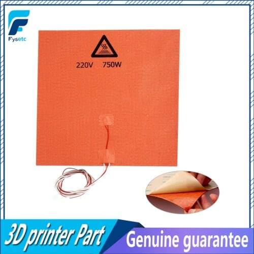 1PC 300X300mm Silicone Heater 3D Printer Heater Heatbed 220V 750W With NTC 100K Thermistor & 3M Adhesive For 3D Printer Parts