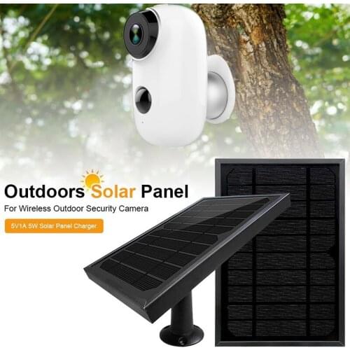 5W 1A Camera Solar Panel Charger Kit With Bracket Waterproof Solar Panel For Battery Camera Refrigerator 3 meters line