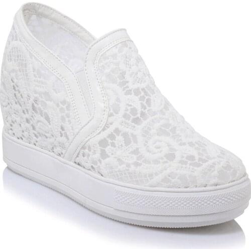 Higher college within the wind net yarn loafers thick bottom leisure size 32-45 yards high documentary shoes 18312