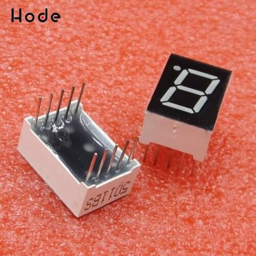 10PCS Red 7 Segment 0.5" LED Display Digital Tube Common Anode 1 Bit NEW