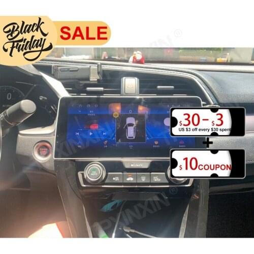 128G Android 10.0 PX6 DSP for Honda Civic 2016 - 2019 DVD GPS Car Navigation Car Radio Video Stereo Multifunction CarPlay Host