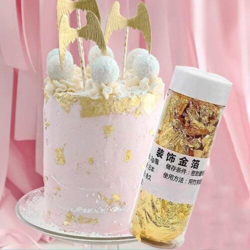2g Grade Gold Leaf Flake Pastries Cooking Drink Food Dessert Cake Ice Cream Decoration Safety Face Beauty Mask Gold Foil Leaf