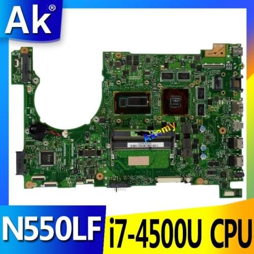 60NB0230-MBB000 For ASUS Q550LF N550LF Laptop Motherboard SR16Z i7-4500U GT740M DDR3 100% Tested Free board