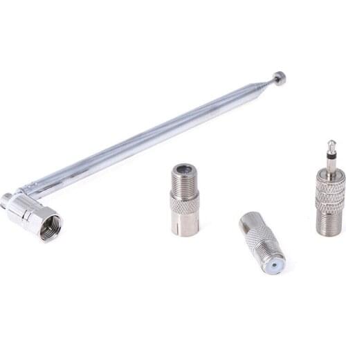 Antenna 76cm Radio Telescope Antenna 7 Section With 3 Adapter 3.5mm F Type Radio Telescopic Aerial Expansion